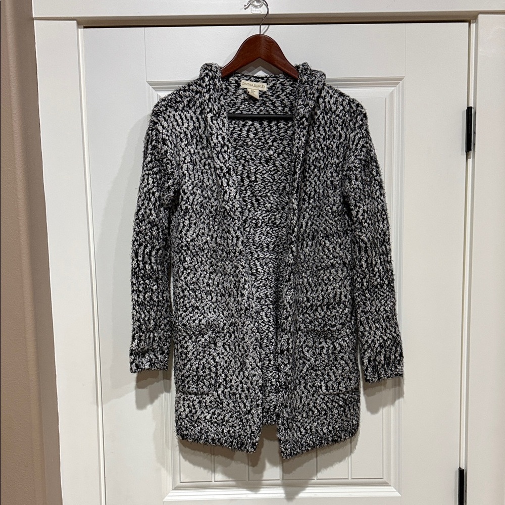 Cynthia Rowley Black and White Cardigan Sweater